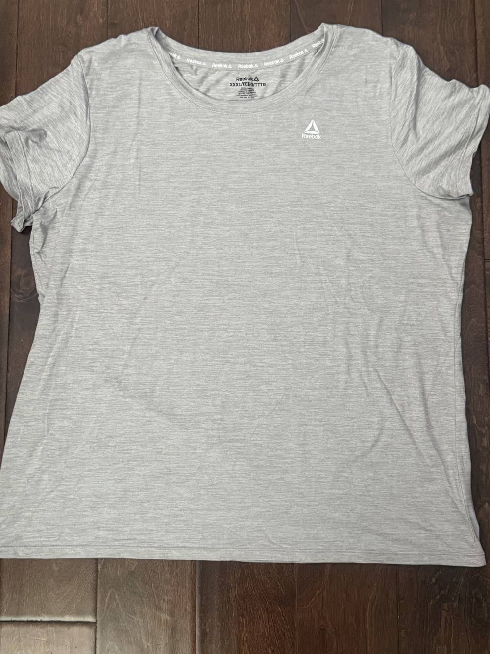 Reebok Mens Super Soft T-Shirt Size XXXL 3XL Gray Short Sleeve Crew Neck Stretch